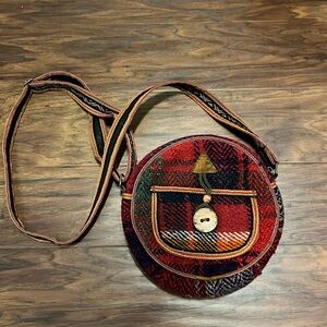 Round Multi Colored Crossbody With Adjustable Strap